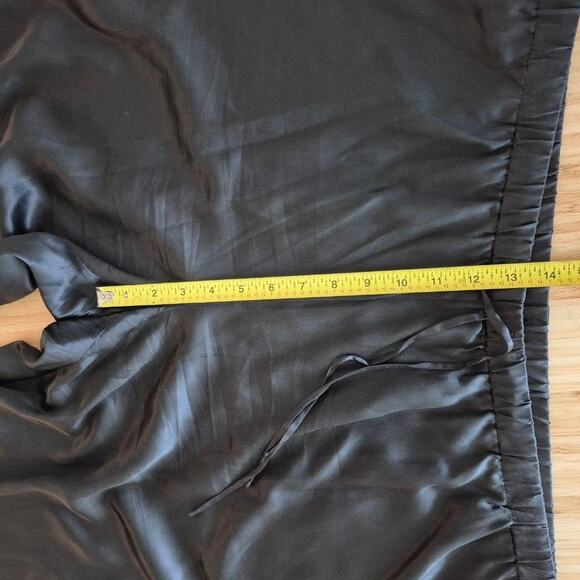 Quince Black 100% Silk High-rise Relaxed Wide Leg Pants, size XL - Picture 7 of 10